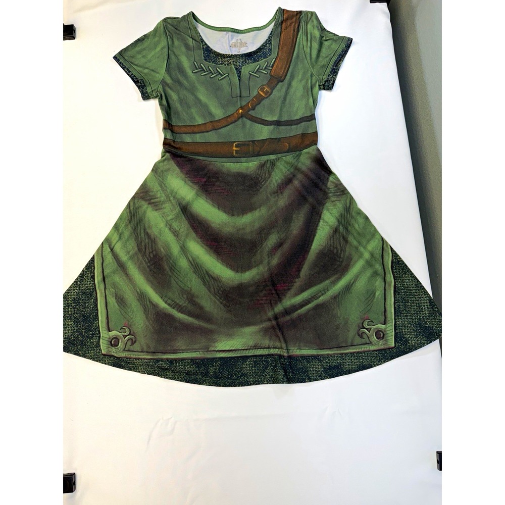 Nintendo Legend of Zelda Link Costume Dress Size M Green/Brown Stretch